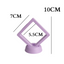 7cm Small Square Floating Display Stand - Purple