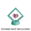 7cm Small Square Floating Display Stand - Turquoise