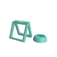 7cm Small Square Floating Display Stand - Turquoise