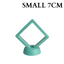 7cm Small Square Floating Display Stand - Turquoise