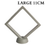 11cm Large Square Floating Display Stand - Grey