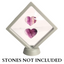 11cm Large Square Floating Display Stand - Grey