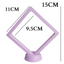 11cm Large Square Floating Display Stand - Purple