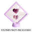 11cm Large Square Floating Display Stand - Purple