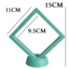 11cm Large Square Floating Display Stand - Turquoise