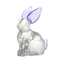 Glass Rabbit - Purple