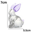 Glass Rabbit - Purple