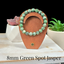 8mm Green Spot Jasper Gemstone Bracelet