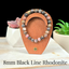 8mm Black Line Rhodonite Gemstone Bracelet