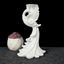 White with Rainbow Glitter Peacock Sphere Stand