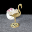 Clear Quartz Gold Flamingo