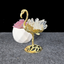 Clear Quartz Gold Flamingo