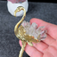 Clear Quartz Gold Flamingo