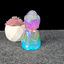 Aura Coated Selenite Buddha - Purple/Yellow/Blue