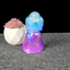 Aura Coated Selenite Buddha - Blue/Purple
