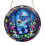 15cm Acrylic Suncatcher - Blue Butterfly Garden