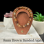 8mm Brown Banded Agate Gemstone Bracelet