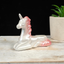 White Laying Unicorn Sphere Stand