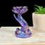 Purple/Blue Hand with Lotus Sphere Stand