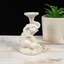 White Sitting Elephant Sphere Stand