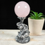 Silver Sitting Elephant Sphere Stand