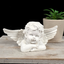 White Cherub Sphere Stand