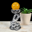 Silver Hand with Lotus Sphere Stand
