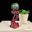 Dark Red Hand with Lotus Sphere Stand