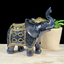 Large Blue Speckled Elephant Sphere Stand