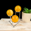 Silver 3 Step Sphere Metal Stand
