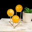 Gold 3 Step Sphere Metal Stand