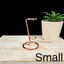 Small Rose Gold Metal Wand Stand