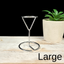 Large Silver Metal Diamond Stand