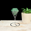 Large Silver Metal Diamond Stand