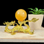 Gold Dragon Metal Sphere Stand