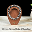 8mm Snowflake Obsidian Gemstone Bracelet