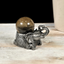 Gun Metal Gray Elephant Metal Sphere Stand