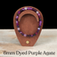 6mm Dyed Purple Agate Gemstone Bracelet