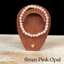 6mm Pink Opal Gemstone Bracelet