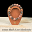 10mm Black Line Rhodonite Gemstone Bracelet