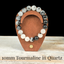 10mm Tourmaline in Quartz Gemstone Bracelet