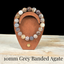 10mm Grey Banded Agate Gemstone Bracelet
