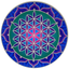 Sacred Flower of Life 14cm Sunseal Glass Sticker
