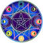 Triple Moon Mandala 14cm Sunseal Glass Sticker