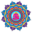 Ganesha 14cm Sunseal Glass Sticker