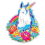 Unicorn 14cm Sunseal Glass Sticker