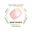 3cm Rose Quartz Heart with Affirmation - Happiness