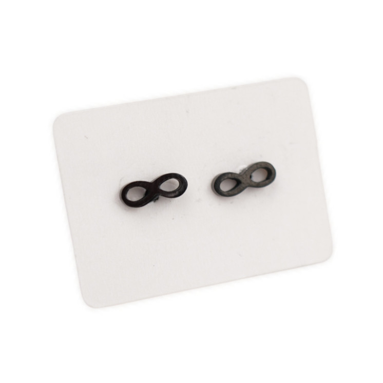 Coated Stainless Steel Stud Earrings - Infinity Symbol