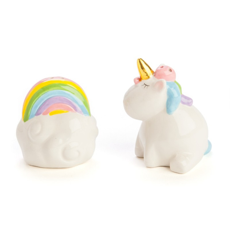 Rainbow Unicorn Salt & Pepper Shakers