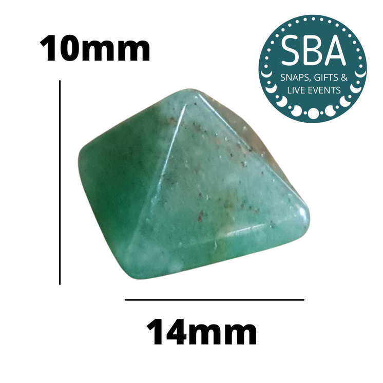 Mini Gemstone Pyramid - Green Aventurine x 2